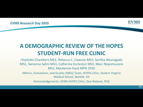Thumbnail image of video presentation for A Demographic Overview of the HOPES Student-run Free Clinic