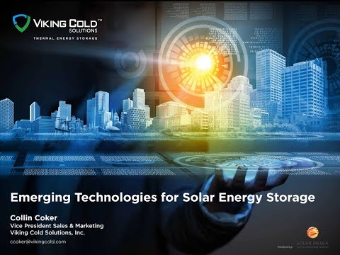 Solar Media Webinar: Emerging Technologies for Solar Energy Storage