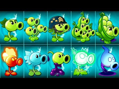 All PEA Plants Level 1 Battlez - Who Will Win? - PvZ 2 Plant Vs Plant