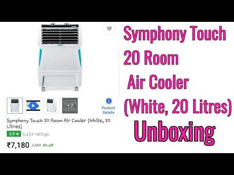 Symphony Touch 20 Room Air Cooler (White, 20 Litres) unboxing