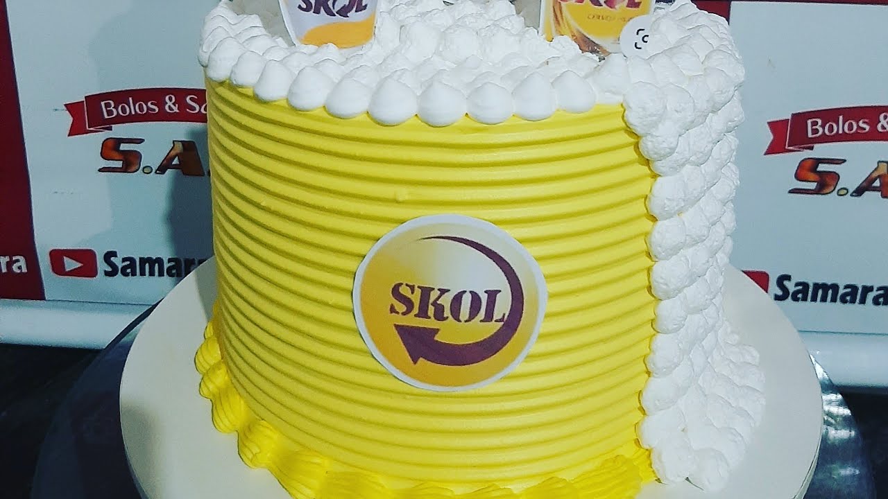 Bolo de cerveja Skol de chantininho.