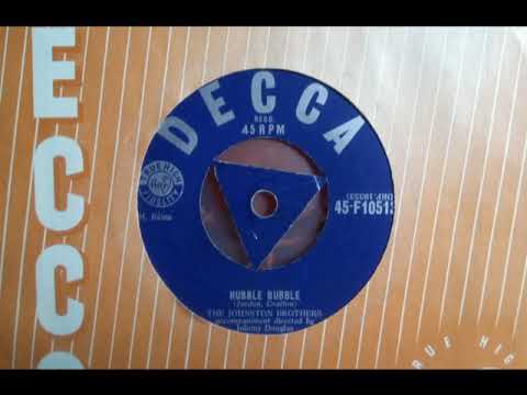 Popcorn Exotica - JOHNSTON BROTHERS - Hubble Bubble - DECCA F 10513 UK 1955 Vocal Dancer