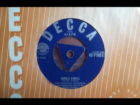 Popcorn Exotica - JOHNSTON BROTHERS - Hubble Bubble - DECCA F 10513 UK 1955 Vocal Dancer