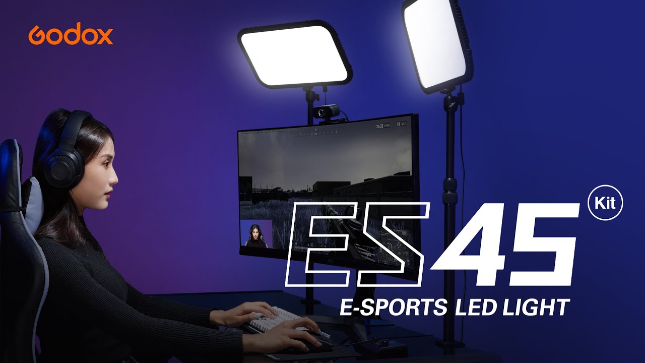 Đèn LED Panel E-Sport livestream chuyên nghiệp 370x230 48W Godox - ES45 Kit