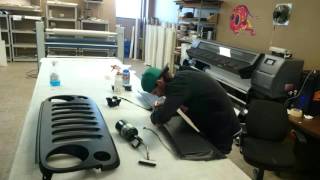 2015 Jeep Wrangler wrapping grille