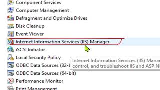 How to Show Internet information services (IIS) Manager in windows 10 by Escape Control