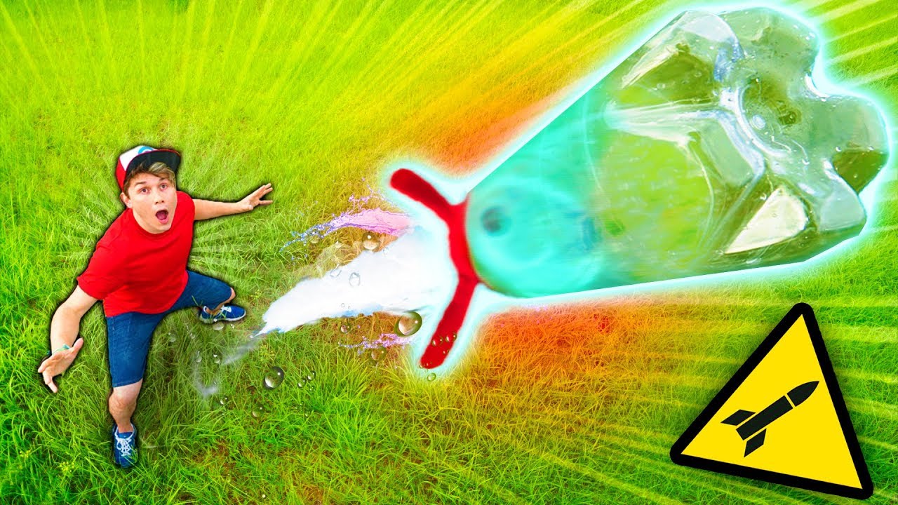 FIZ UM SUPER FOGUETE MOVIDO A ÁGUA ☆ APRENDA COMO FAZER ☆