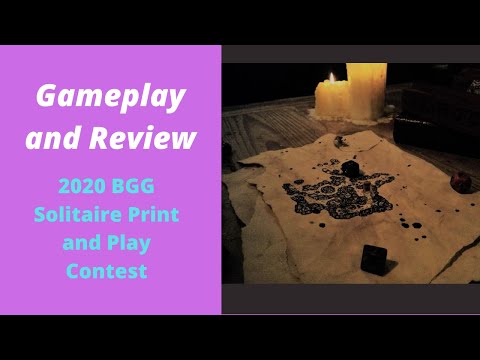 Wyrd: The Descent Gameplay and Review - BGG Solo PnP Game Design Contest 2020
