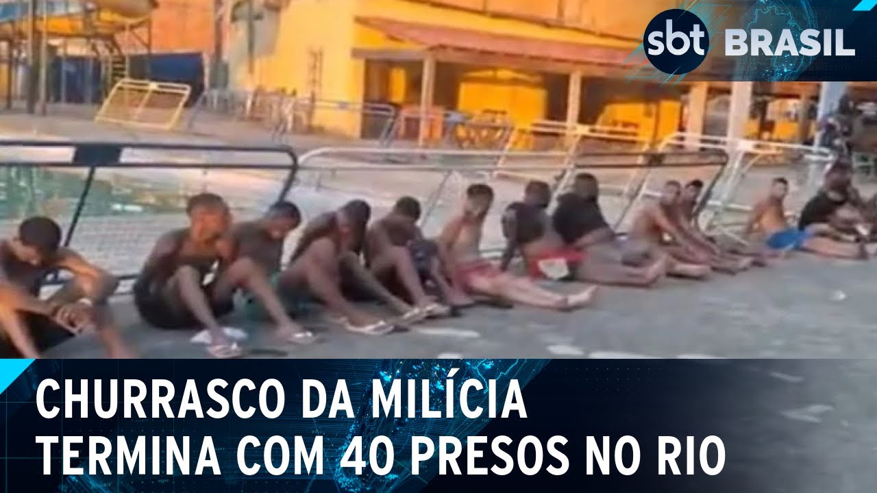 40 pessoas são detidas em um churrasco da milícia em Nova Iguaçu (RJ) | SBT Brasil (25/02/25)