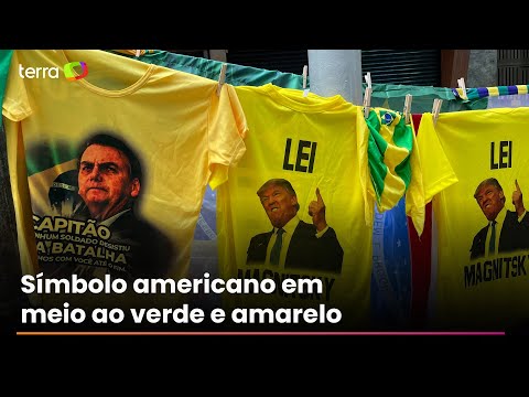 Ato bolsonarista tem bandeiras dos EUA e fotos de Trump no 7 de setembro