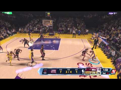 NBA 2K14 Next Gen My GM Mode - Los Angeles Lakers | LAST SECOND SHOT | VS Heat | Xbox One Gameplay