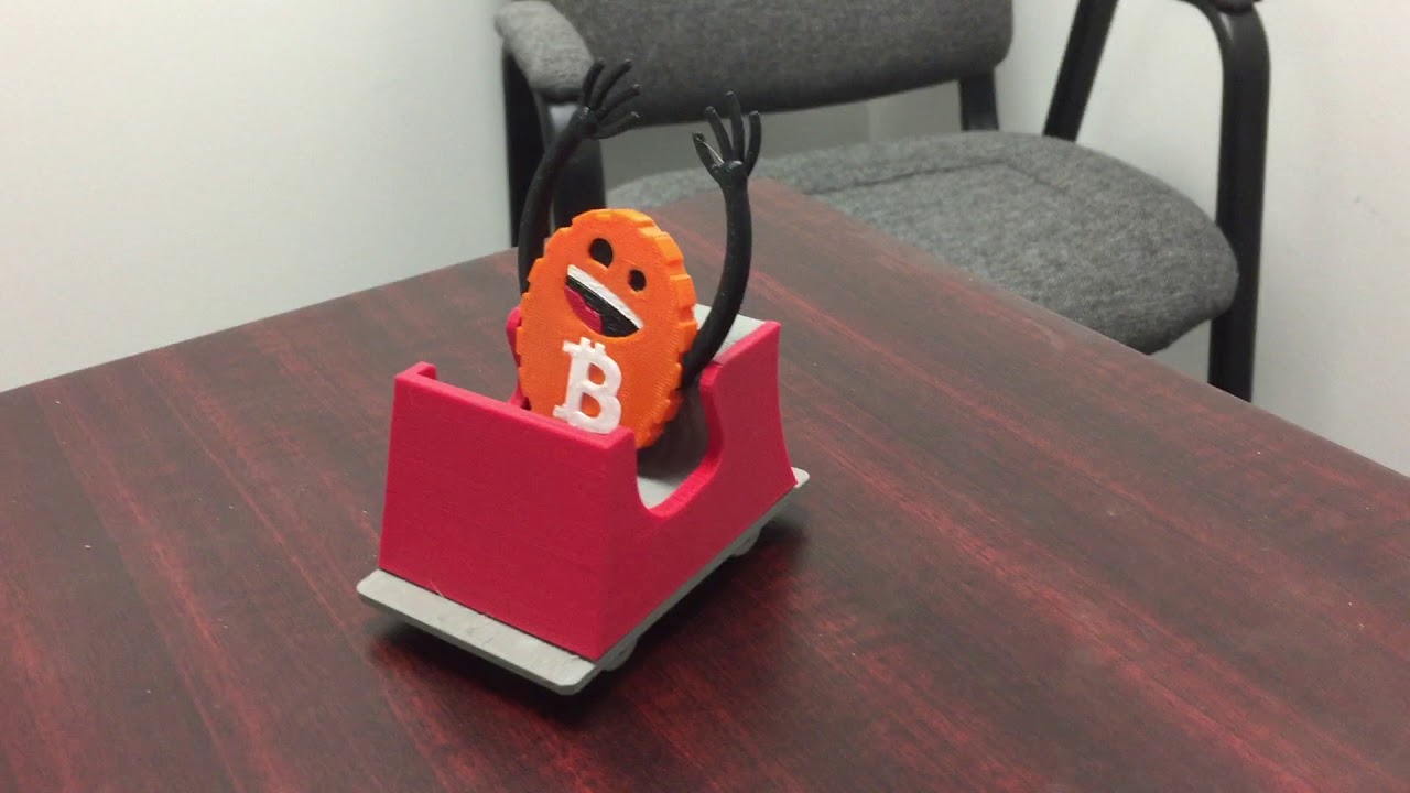Bitcoin Roller Coaster Guy 3D Printed