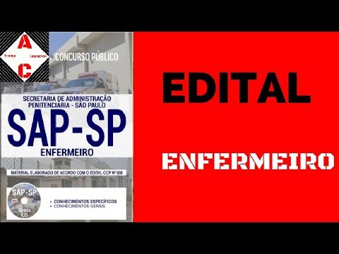 Edital e Apostila - Concurso SAP-SP 2018 - Enfermeiro