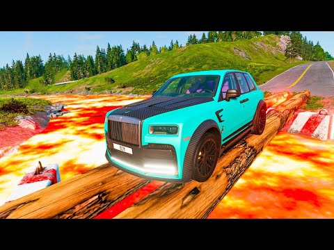 Car vs Lava vs Loop Bridge - Beamng drive - ⚠️