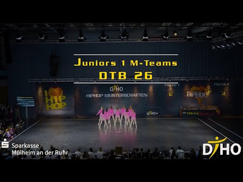 DTB 26- Tanzschule Koltermann | 2. Platz- Juniors 1 M-Teams A-Reihe HipHop