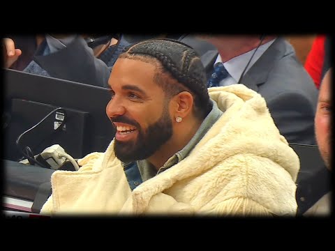 Kevin Durant and Drake Share Some Words - Raptors vs Nets