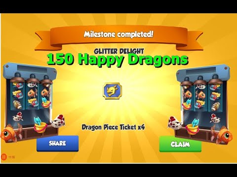 150 Happy Dragons-Dragon Mania Legends | Glitter delight Event | DML