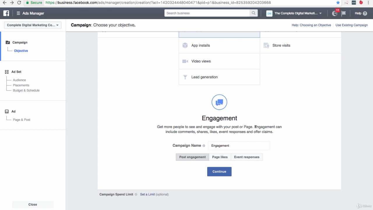Create Your First Ad - Choose a Campaign Objective | The Complete Digital Marketing Course