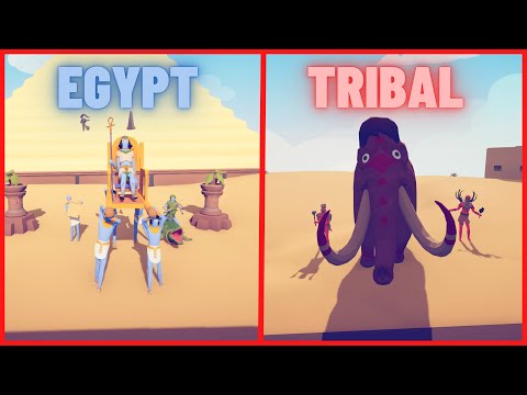 NEW EGYPT FACTION vs TRIBAL FACTION - Totally Accurate Battle Simulator - TABS