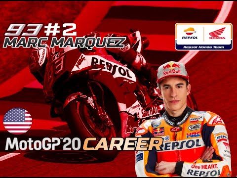 MotoGP 20 Marquez Career Mode Part 2: USA | Repsol Honda