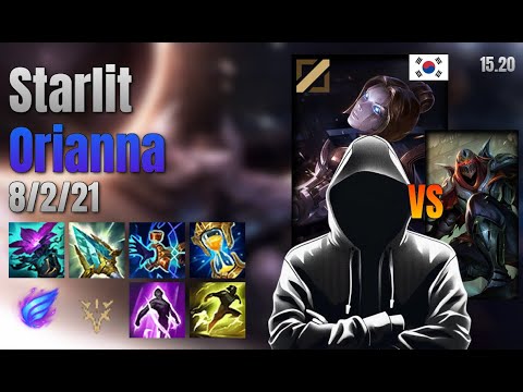 Starlit Mid Orianna vs Zed lol KR solo rank Full Game 15.20 | Starlit 오리아나 vs 제드
