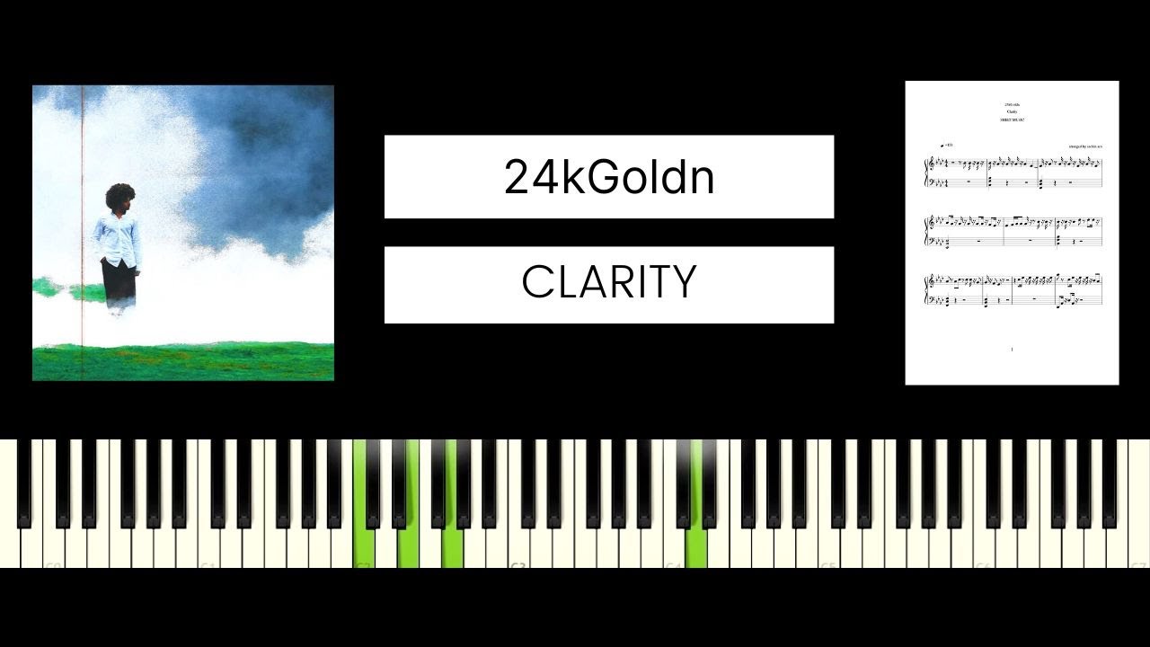 24kGoldn - Clarity (BEST PIANO TUTORIAL & COVER)