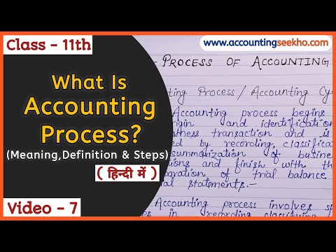 Accounting Process Meaning In Hindi | Accounting Cycle | Class 11 Accounts | Accounting Seekho