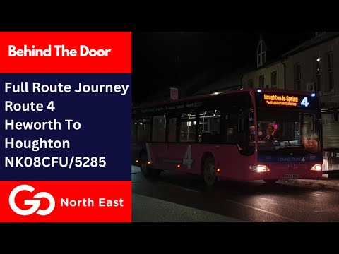 Behind The Door + Full Journey: Route 4 | NK08CFU/5285 - Go North East: Mercedes-Benz Citaro 0530N
