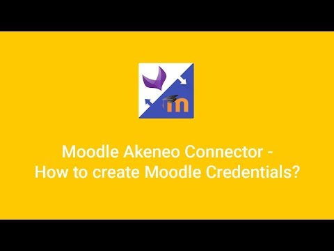 Moodle Akeneo Connector : How to create Moodle Credentials?