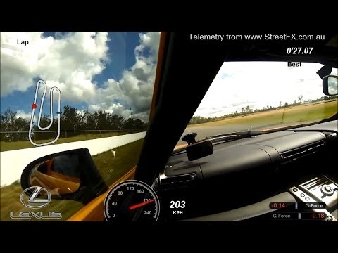 Thumbnail for Lexus LFA doing a quick practice session at Queensland Raceway National Circuit layout by Lexus LFA