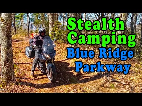 Motorcycle Stealth Camping on Blue Ridge Parkway - Day 1 | Appalachian Motorcycle Adventure