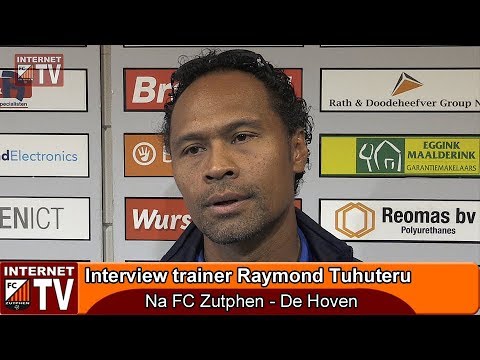 Trainer tegenstander Raymond Tuhuteru na FC Zutphen - De Hoven (3-1)