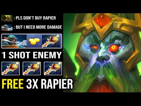 Don't Buy Rapier If You're Playing Against Wraith King | WTF Free 3x Triple Rapier EZ 1 Shot DotA 2