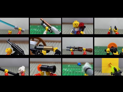 Lego first person stop motion weapons tests - 2024 compilation