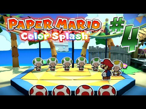 Bloo Bay Beach | Paper Mario Color Splash | Gameplay Part #4