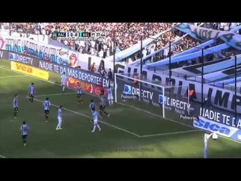 Olave se lo sacó a Lollo  Racing 0   Belgrano 0  Fecha 19  Torneo 2015