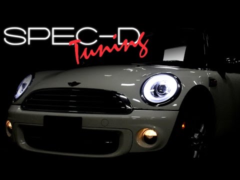 SPECDTUNING INSTALLATION VIDEO: 2007-2012 MINI COOPER PROJECTOR HEADLIGHTS