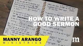 How To Write A Good Sermon!