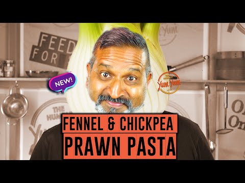 Fennel Chickpea Prawn Pasta recipe | Yum Yum Online Recipe | Feed 4 Under $20