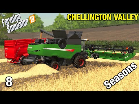 WE NEED A LARGER COMBINE Chellington Valley Timelapse - FS19 Ep 8