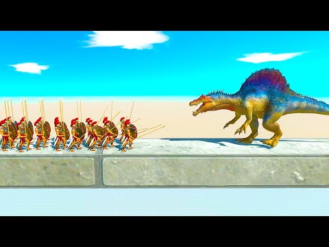 50x SPARTAN vs DINOSAURS - Animal Revolt Battle Simulator ARBS #51