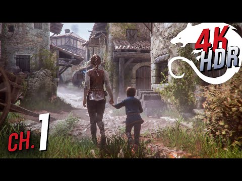 A Plague Tale: Innocence PS5 [4K/60fps HDR] (100%, Platinum) Walkthrough Part 1 - The De Rune Legacy