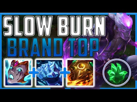 TRIPLE BURN 4K HP BEEFY BRAND BECOMES A TOP LANE MENANCE!! - Brand Top | Season 14 LoL