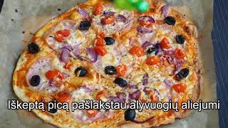 Picos receptas | Kaip greitai iškepti picą | Plonapadė pica be mielių | Yeast-fr
