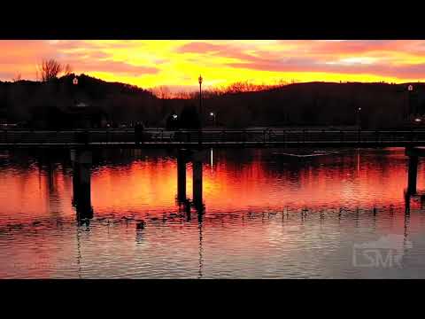12-01-2021 Rapid City, SD - Crimson Sunset at Canyon Lake Drone Footage