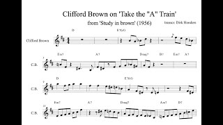 Clifford Brown solo trumpet transcription - Take the A Train (Study in Brown - 1955)