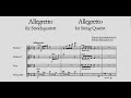 Dmitri Shostakovich - Adagio and Allegretto for String Quartet (1931) [Score-Video]