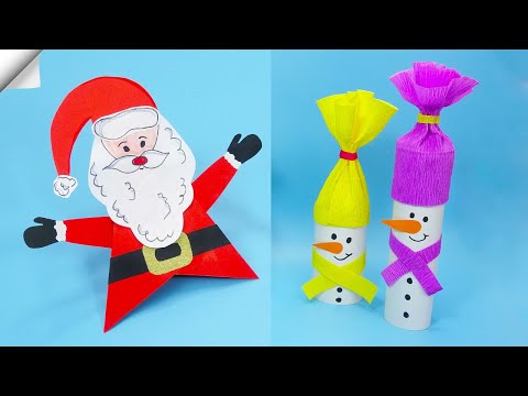 Easy Paper snowman Christmas paper crafts 2023