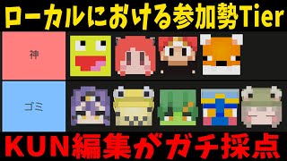 編集者も50人いるのかよ100人で作ってるコミュニティなんだな… - 編集者から見たローカル企画の参加勢Tierを本人の前で発表してみた - マインクラフト【KUN】