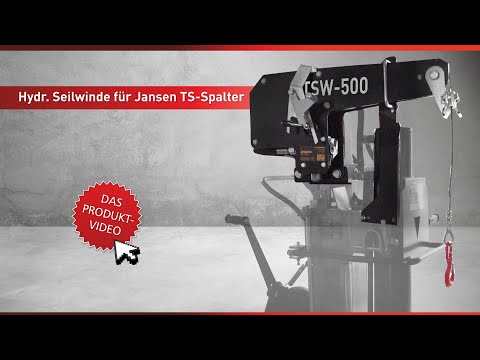 Hydraulische Seilwinde Jansen® TSW-500 für Traktorspalter der Jansen TS-Serie